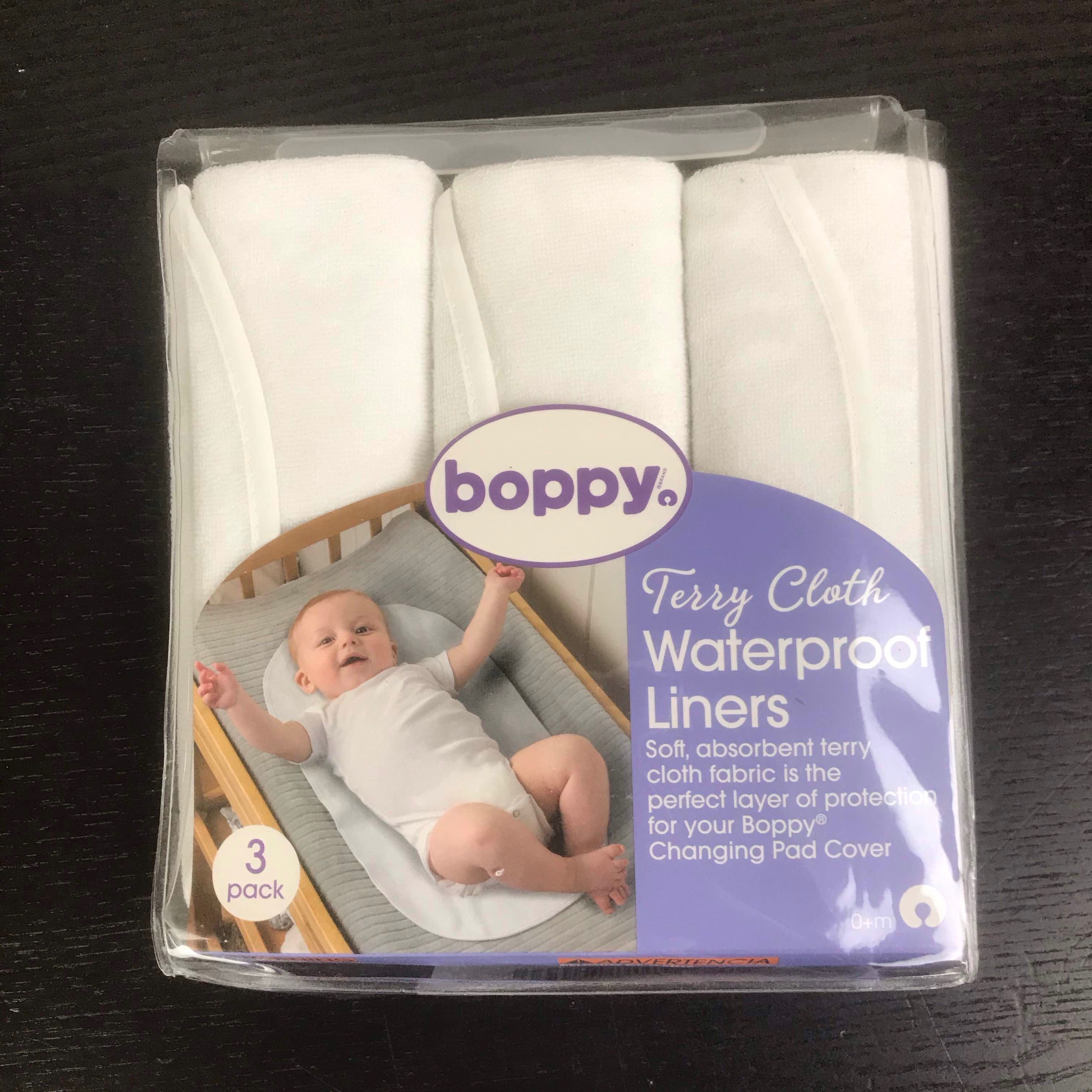  Boppy Changing Pad Liners, Pack of 3, White, Soft