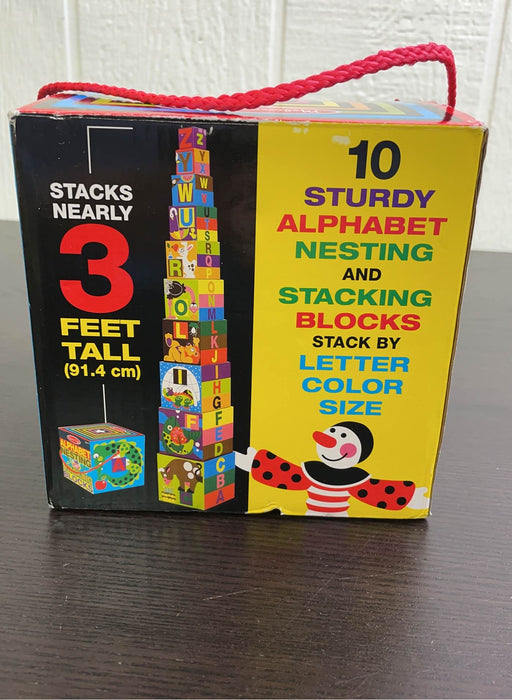 secondhand Melissa & Doug Alphabet Stacking And Nesting Blocks