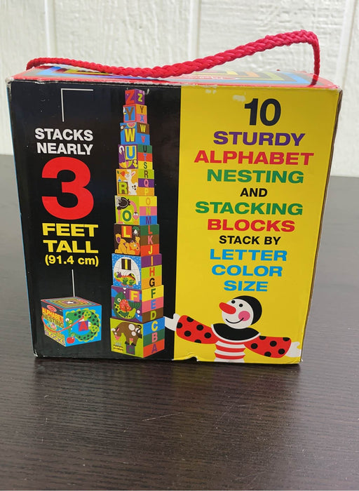 secondhand Melissa & Doug Alphabet Stacking And Nesting Blocks