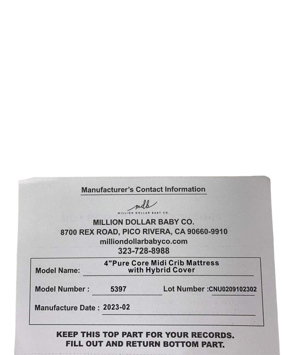 Shop Babyletto Pure Core 4” Midi Crib Mattress With Hybrid Waterproof Cover at GoodBuy Gear