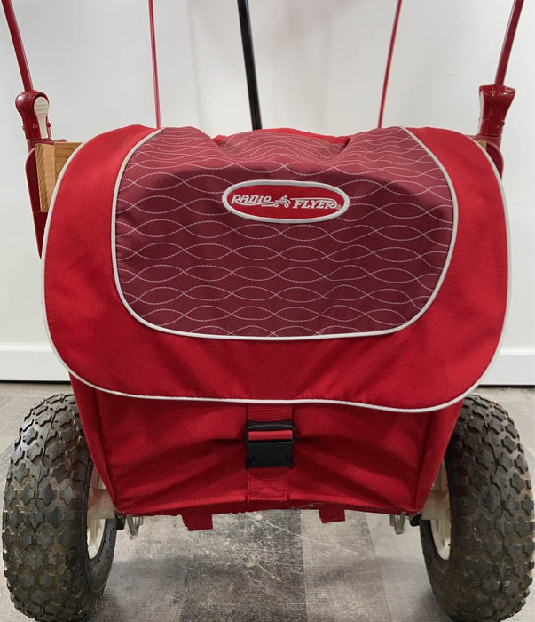 Radio Flyer Classic Steel and Wood Wagon with Canopy & All-Terrain Air Tires