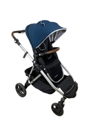 used Mockingbird Single to Double Stroller, 2023, Silver with Penny Leather, Windowpane, Sea