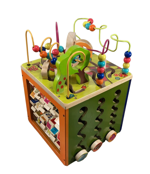 secondhand B. toys Zany Zoo Wooden Activity Cube