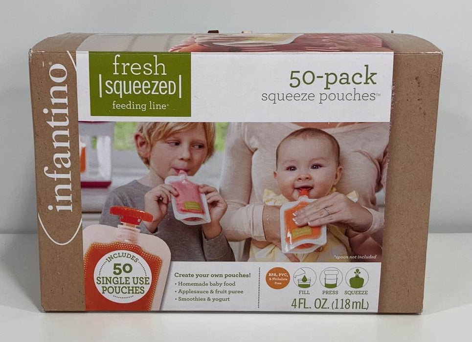 Shop Infantino Squeeze Pouches, 4 fl oz., 50 count at GoodBuy Gear