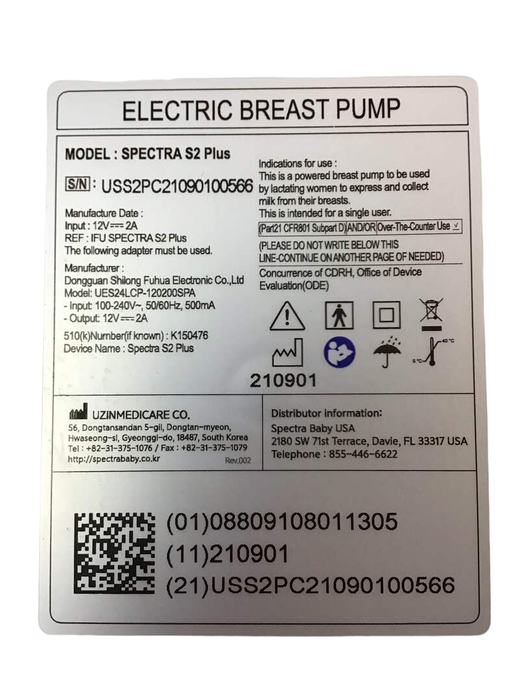 Spectra Baby S2 Plus Electric Breast Pump