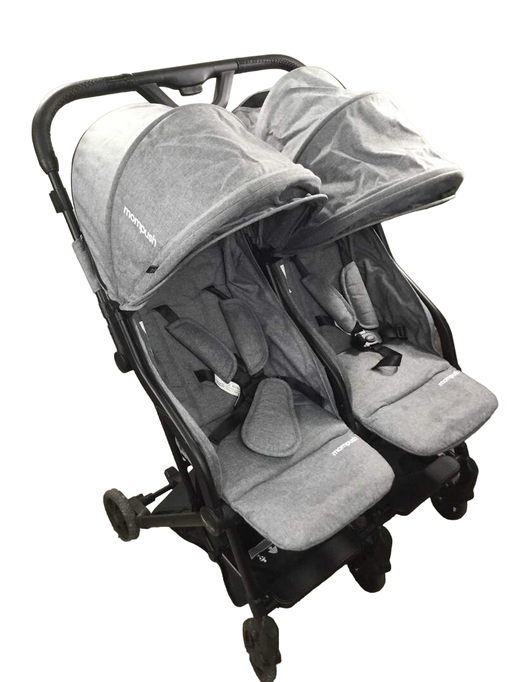 used Mompush Lithe Double Stroller, 2021, Grey