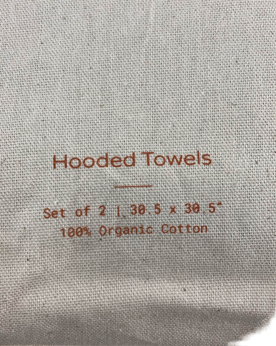 secondhand Tiny Kind Hooded Towel 2pack, Dessert Sage/Antique White