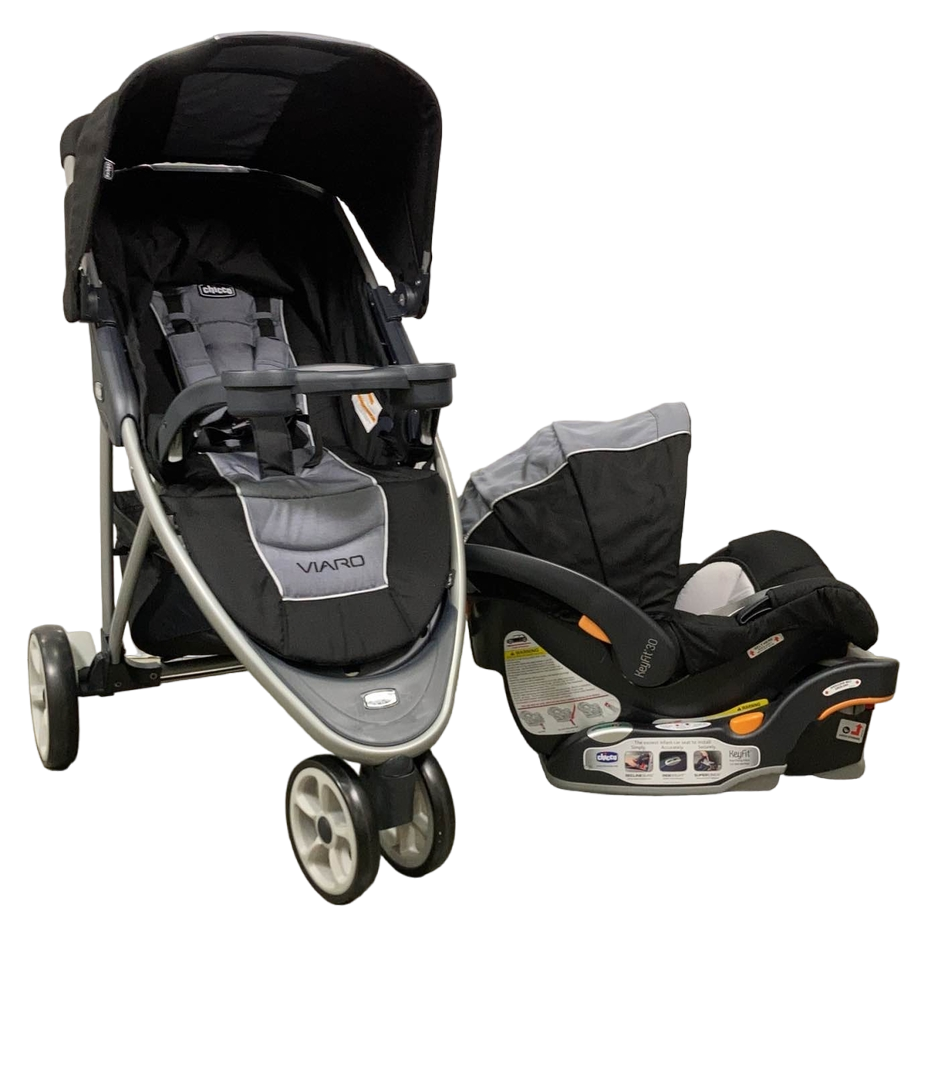 Chicco Viaro Quick Fold Stroller Travel System With KeyFit 30 Techna