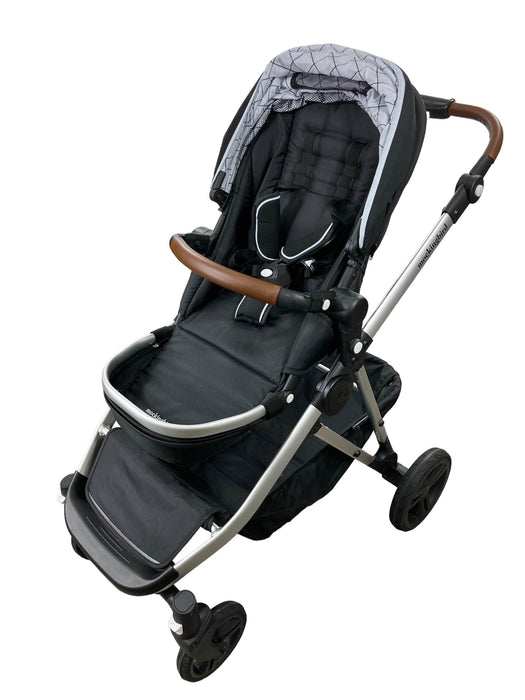 used Mockingbird Single to Double Stroller, 2022, Silver with Penny Leather, Windowpane, Black 