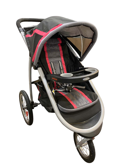 used Graco FastAction Fold Jogging Click Connect Stroller, 2017, Pink/black