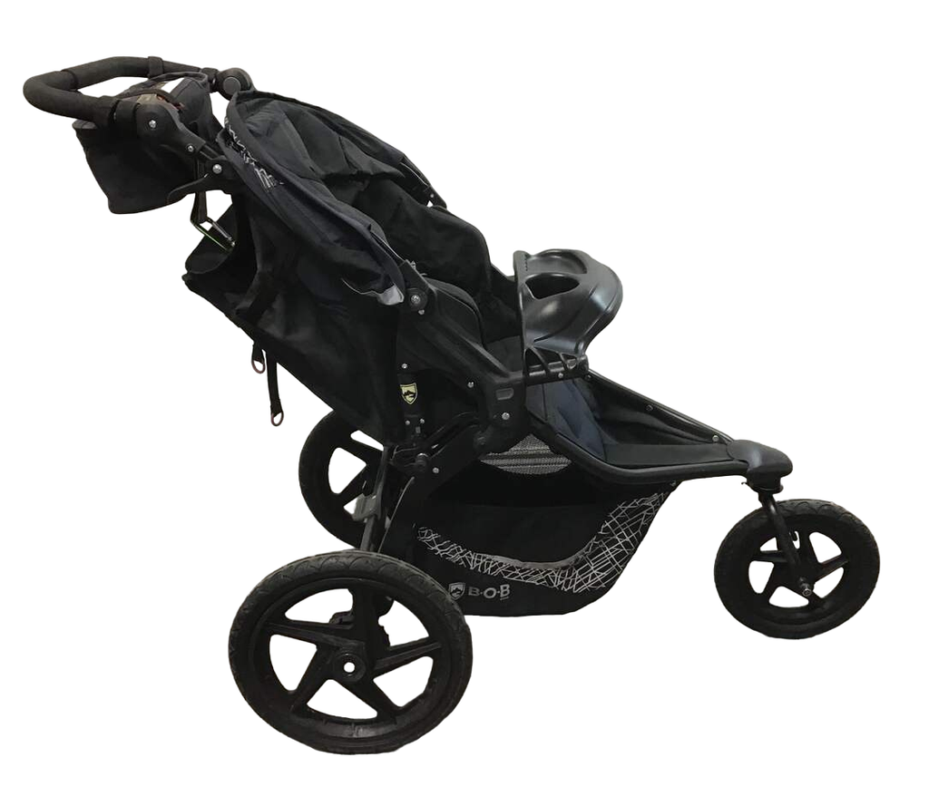 BOB Revolution Flex 3.0 Single Jogging Stroller, 2021, Lunar Black