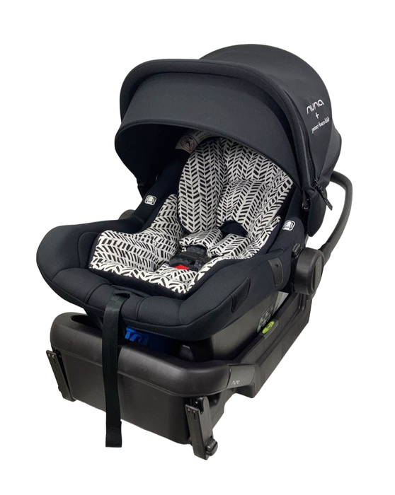 used Nuna Pipa Lite LX Infant Car Seat, Broken Arrow Caviar