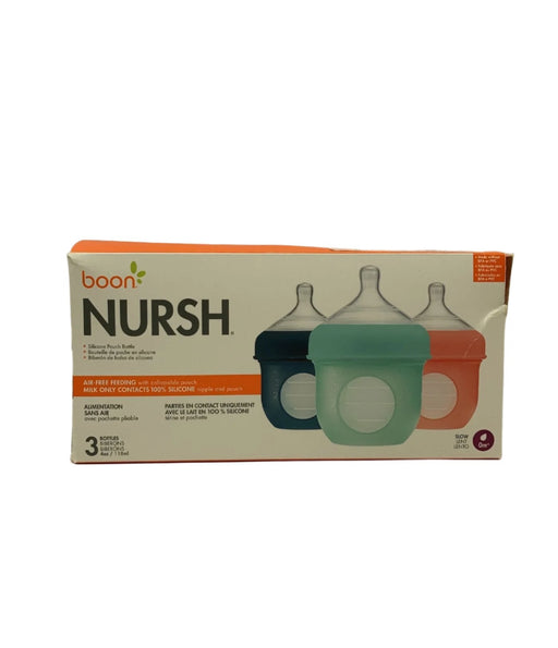 used Boon Nursh Bottles, 3 Pack, 4oz, Slow