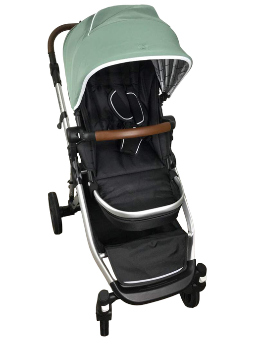 secondhand Mockingbird Single to Double Stroller, 2022, Silver with Penny Leather, Windowpane, Sage