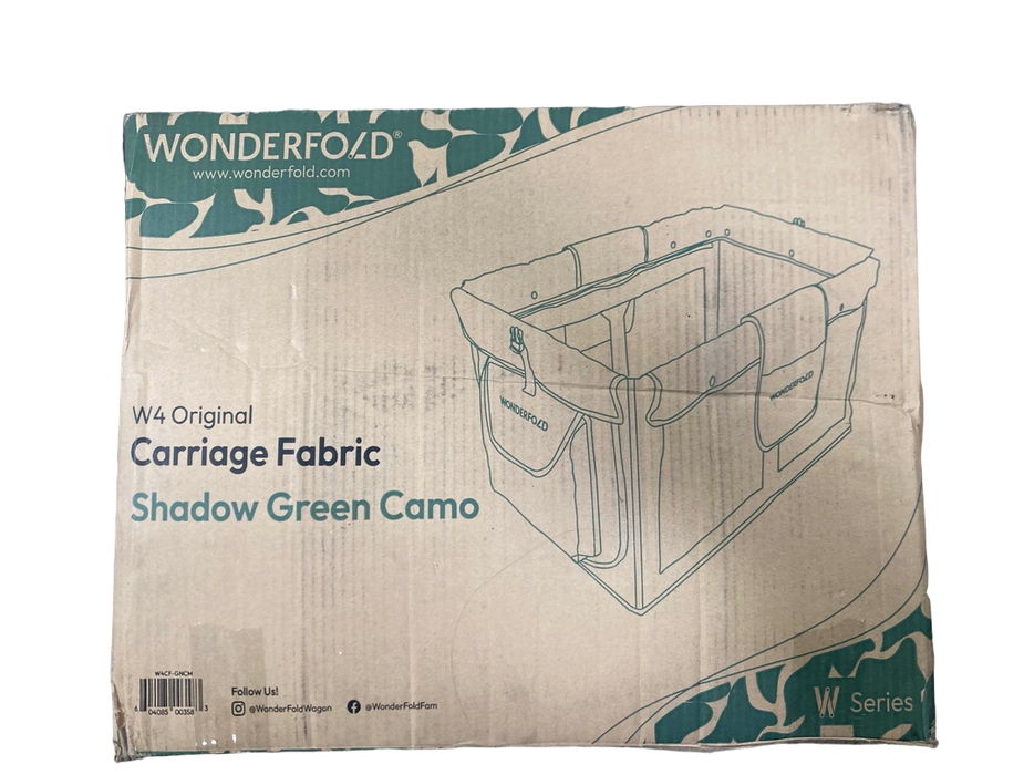 secondhand Wonderfold Carriage Fabric, W4, Shadow Green Camo