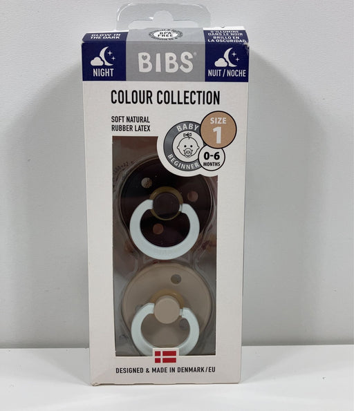 Shop Bibs 2-Pack Pacifiers, Colour Collection, Size 1, Black Night/Vanilla Night at GoodBuy Gear