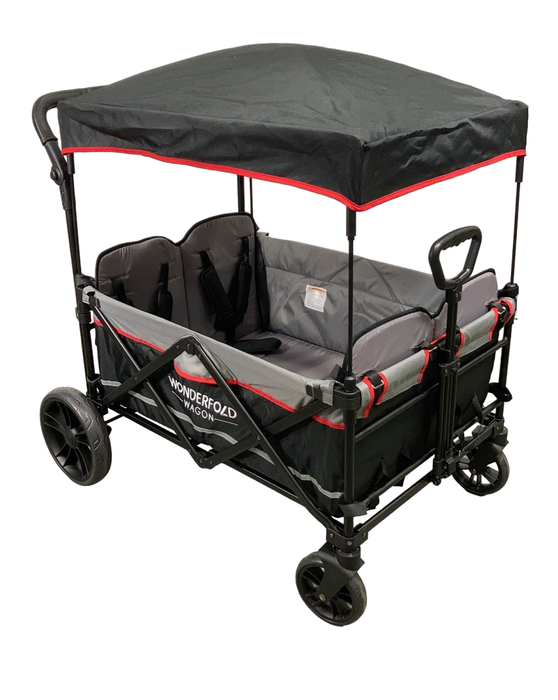 used Wonderfold X4 Push & Pull Quad Stroller, Black, 2021