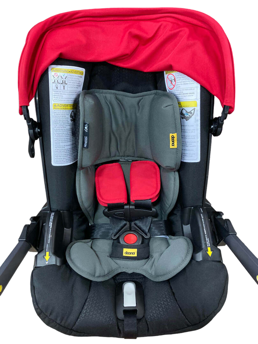 Doona Infant Car Seat & Stroller Combo, 2022, Flame Red