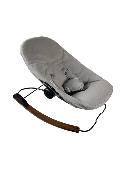 used Bloom Coco Go 3-in-1 Bouncer, Cappuccino Wood, Frost Grey Organic