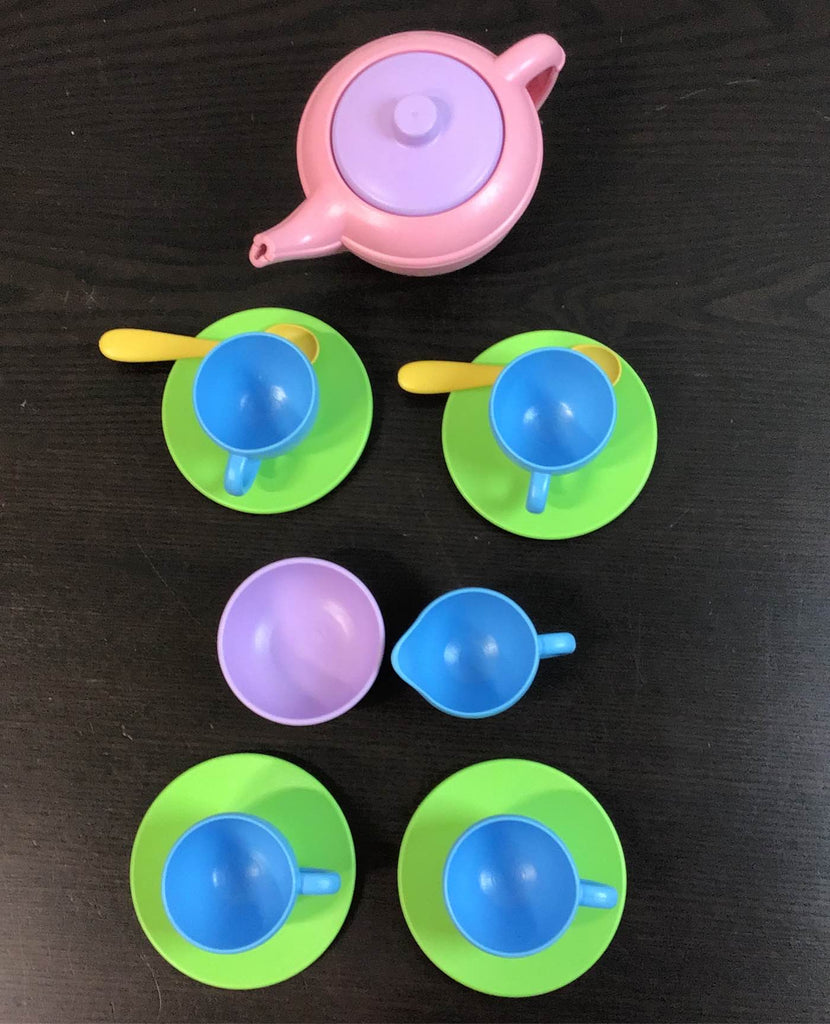 Green Toys Set Da Tè Per Bambini 17 Pezzi – Giocattolo Ecologico In Plastica Riciclata, Blu, Rosso E Giallo, Adatto Dai 2 Anni - 2