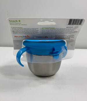 Munchkin Stainless Steel Snack Catcher with Lid, 9 Ounce, Blue