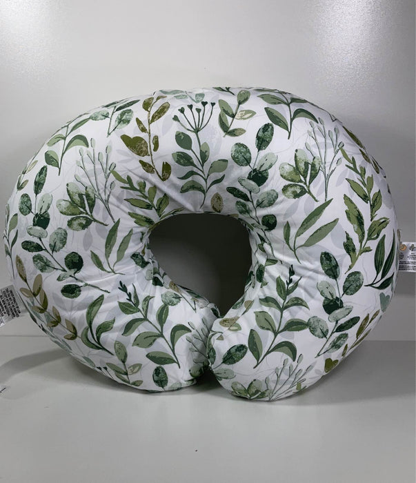 used Boppy Nursing and Infant Support Luxe Pillow, Olive Leaves