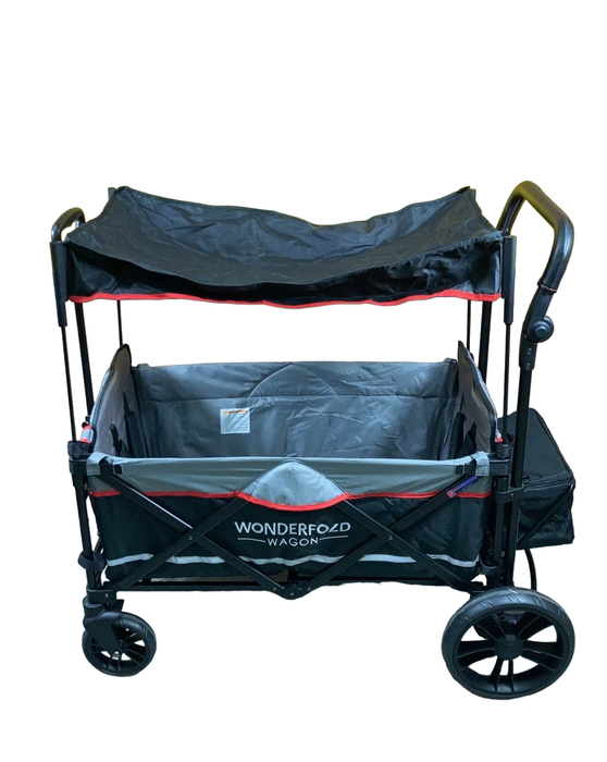 secondhand Wonderfold X2 Push + Pull Double Stroller Wagon, 2021, Black