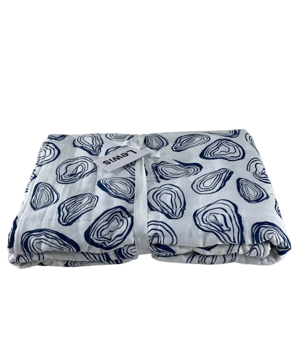 Shop Lewis Quilted Baby Blanket Oyster, Denim at GoodBuy Gear