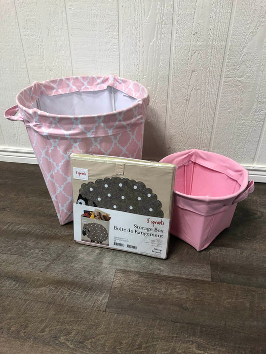 used BUNDLE Pottery Barn Kids Basket & 3 Sprouts Storage Bin