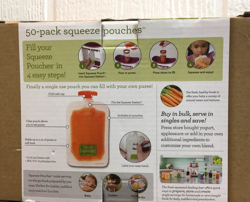 Shop Infantino Squeeze Pouches, 4 fl oz., 50 count at GoodBuy Gear