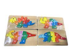 secondhand Colorful Wooden Puzzle, 4pack