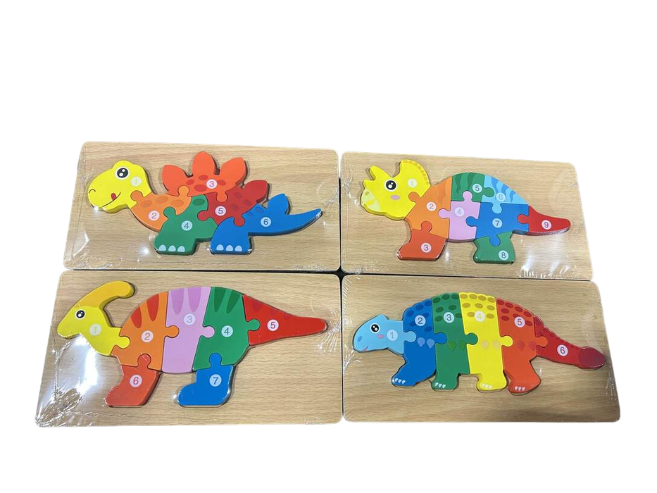 secondhand Colorful Wooden Puzzle, 4pack