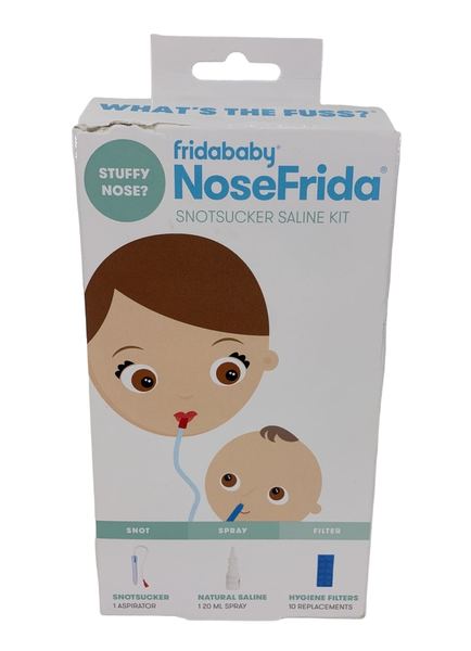  Frida Baby Nasal Aspirator NoseFrida The Snotsucker with 10  Extra Filters and All-Natural Saline Nasal Spray : Baby