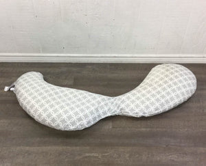 Boppy Total Body Pregnancy Pillow Gray Scattered Leaves