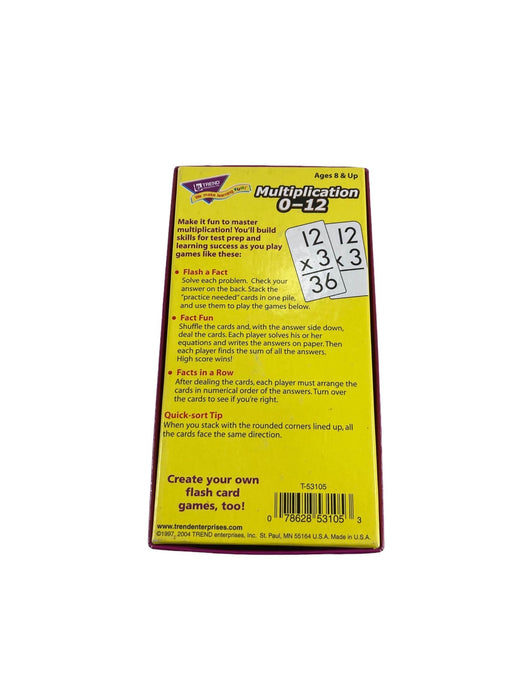 Shop Trend Enterprises Multiplication 0-12 Flash Cards at GoodBuy Gear