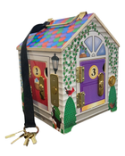 secondhand Melissa & Doug Take-Along Wooden Doorbell Dollhouse