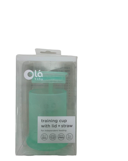 used Olababy Training Cup With Lid And Straw, Mint