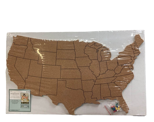 secondhand Imagination Station United States Map Cork Board