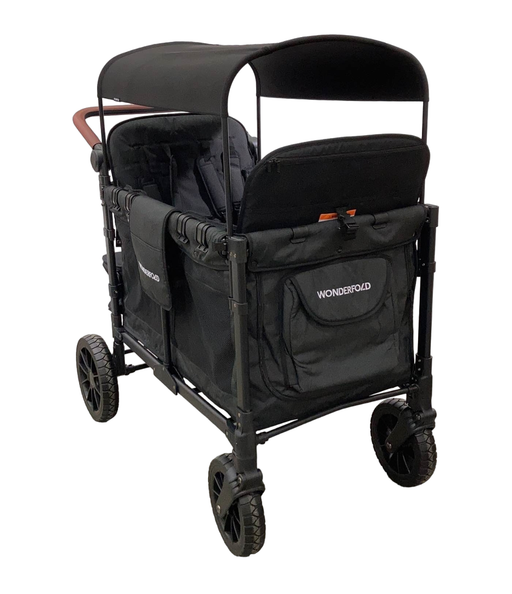 used Wonderfold W4 Luxe Quad Stroller Wagon, 2023, Volcanic Black