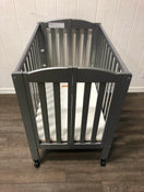 secondhand Dream On Me 2 In 1 Portable Folding Stationary Crib, Silver