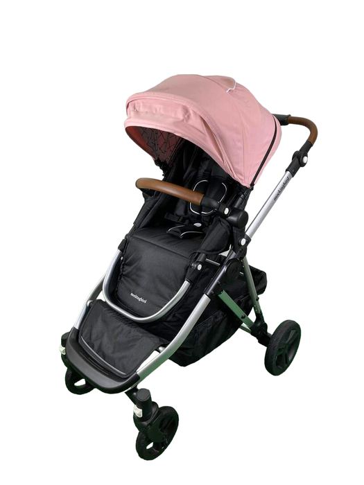 secondhand Mockingbird Single to Double 2.0 Stroller, 2023, Silver with Penny Leather, Windowpane, Bloom