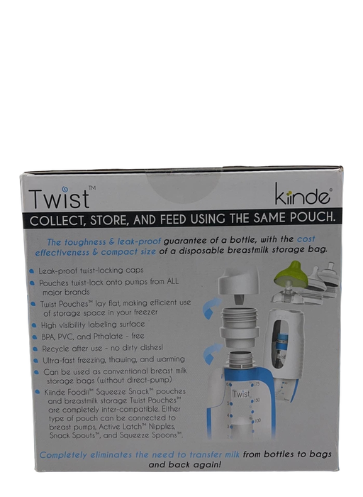 secondhand Kiinde Twist Pouches, 6oz, 40 Pack