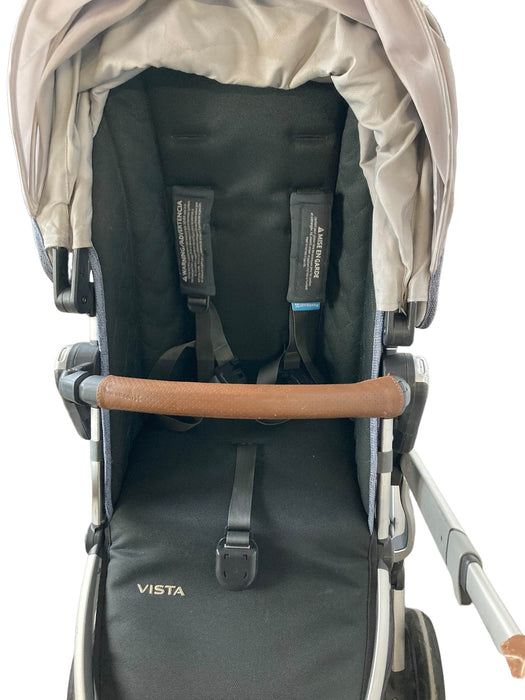 secondhand UPPAbaby VISTA Double Stroller, 2019, Blue Melange