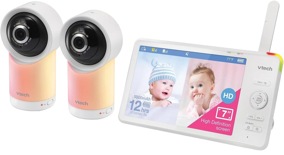 VTech 2 Camera 7” Smart Wifi 1080p Pan and Tilt Monitor RM7766-2HD Okendo