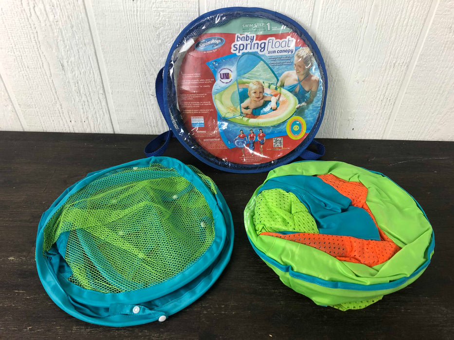 secondhand SwimWays Baby Spring Float with Sun Canopy