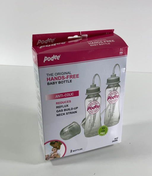 used Podee Hands Free Baby Bottle, 2pk, 9oz