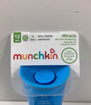 Munchkin Miracle 360 Color Changing Sippy Cup, 9 oz, Blue