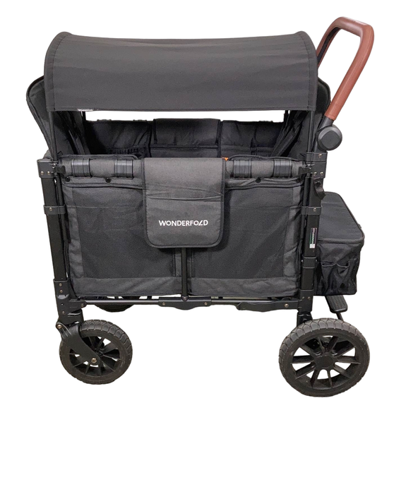 secondhand Wonderfold W2 Luxe Multifunctional Double Stroller Wagon, 2023, Charcoal Black