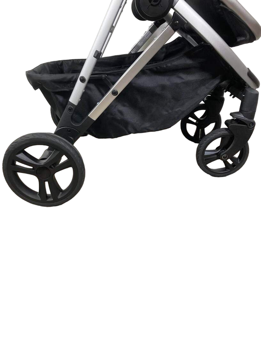 used Mockingbird Single Stroller, 2023, Black, Watercolor Drops, Silver With Black Leather