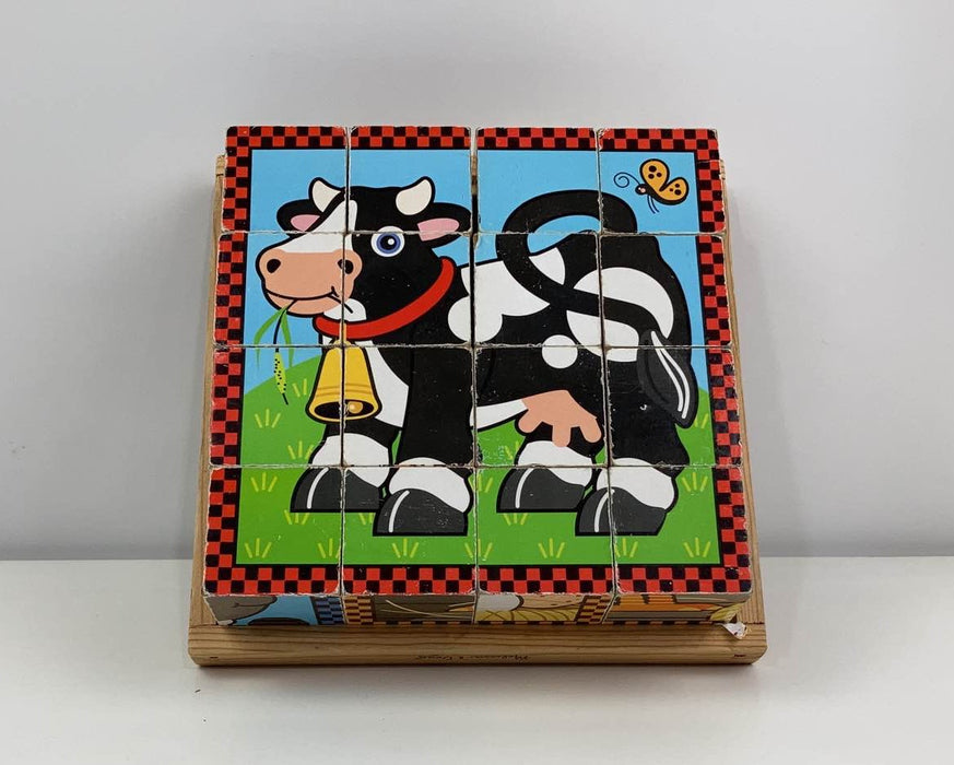 used Melissa & Doug Cube Puzzle, Farm